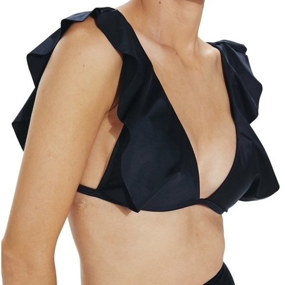 Vix Paula Hermanny Matching bikini set Romantic White Black Print With Gold - Picture 11 of 16